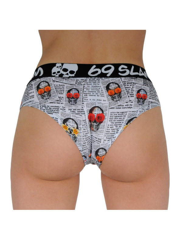 69slam Dámské kalhotky 69SLAM boxer newspaper