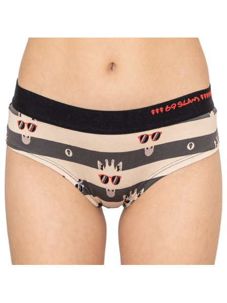 69slam Dámské kalhotky 69SLAM boxer bamboo giraffe stripes