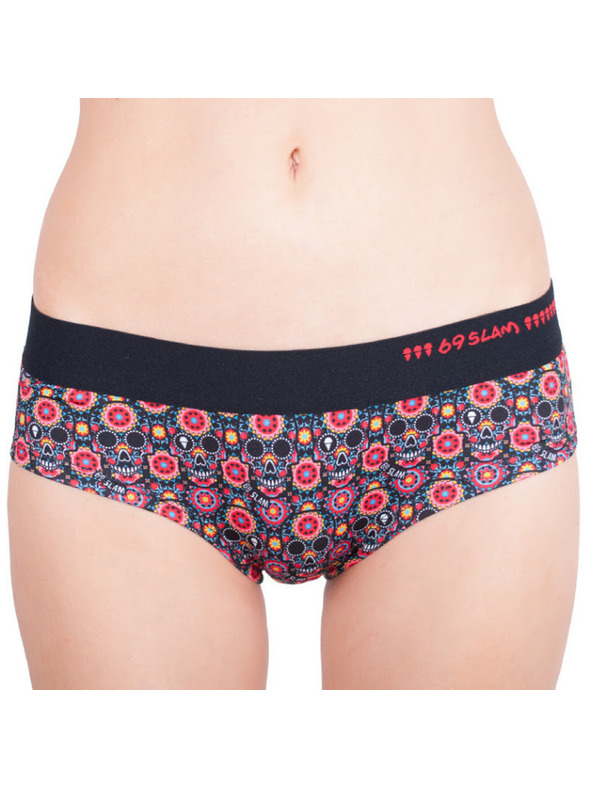 69slam Dámské kalhotky 69SLAM boxer flower skull