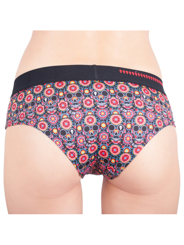 69slam Dámské kalhotky 69SLAM boxer flower skull