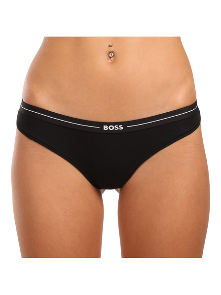 BOSS Sada tří - dámská tanga BOSS černá