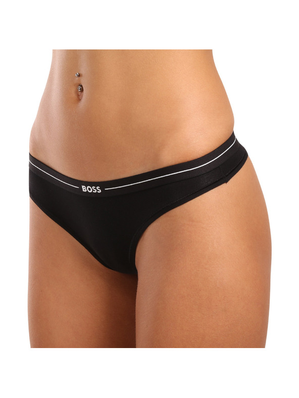 BOSS Sada tří - dámská tanga BOSS černá