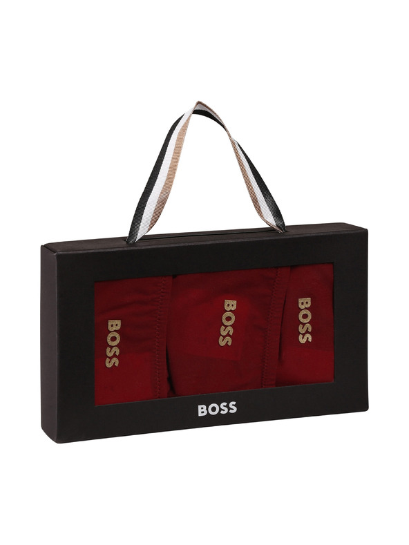 BOSS Sada tří - dámské kalhotky BOSS červené