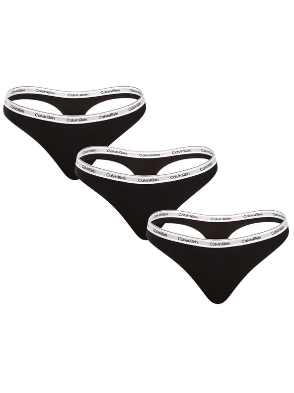 Calvin Klein Sada tří - dámská tanga Calvin Klein černé