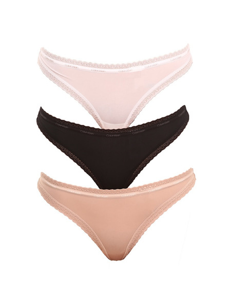 Calvin Klein Sada tří - dámská tanga Calvin Klein vícebarevné