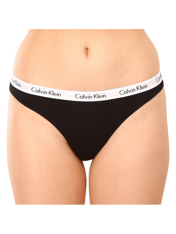 Calvin Klein Sada tří - dámská tanga Calvin Klein černá