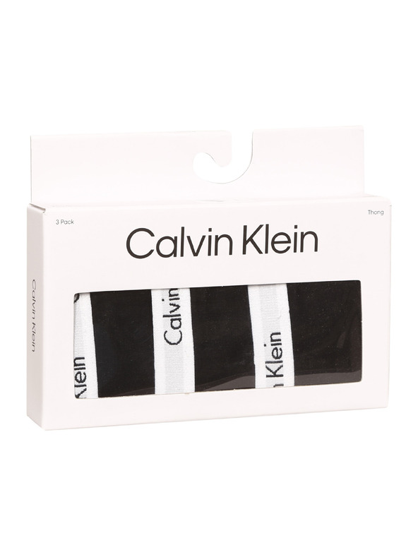 Calvin Klein Sada tří - dámská tanga Calvin Klein černá