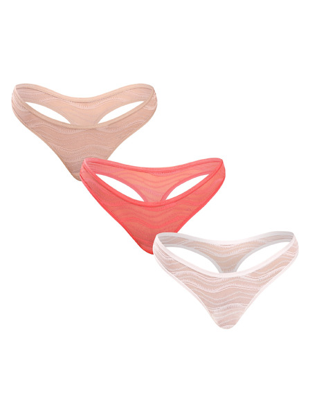 Calvin Klein Sada tří - dámská tanga Calvin Klein vícebarevná