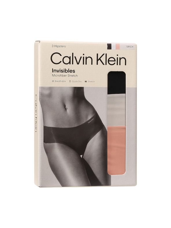 Calvin Klein Sada tří - dámské kalhotky Calvin Klein bezešvé vícebarevné