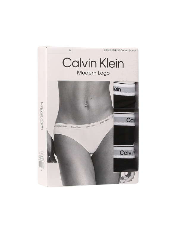 Calvin Klein Sada tří - dámské kalhotky Calvin Klein černé