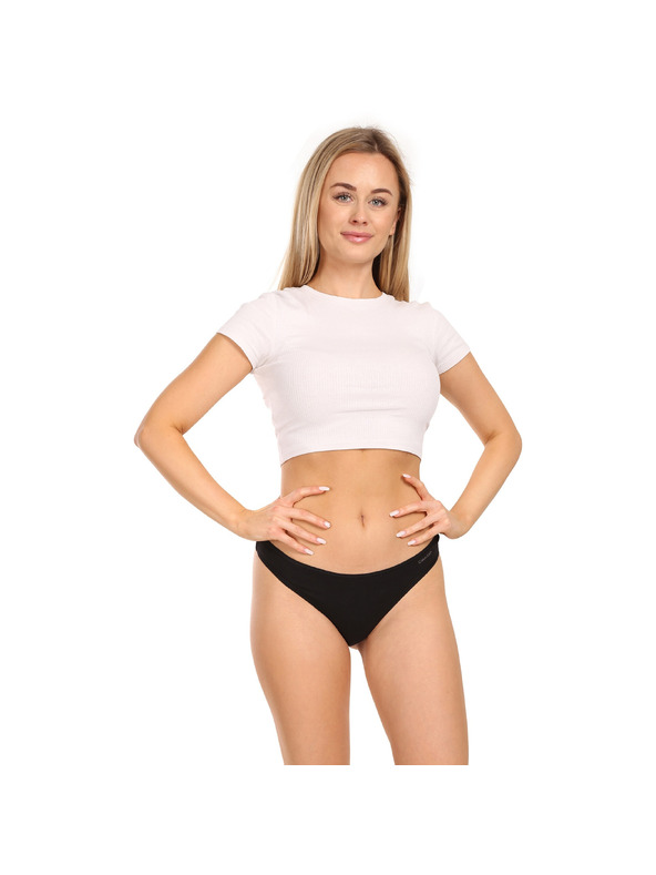 Calvin Klein Sada tří - dámská tanga Calvin Klein černá