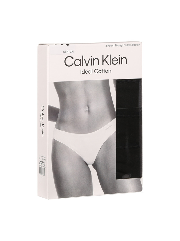 Calvin Klein Sada tří - dámská tanga Calvin Klein černá