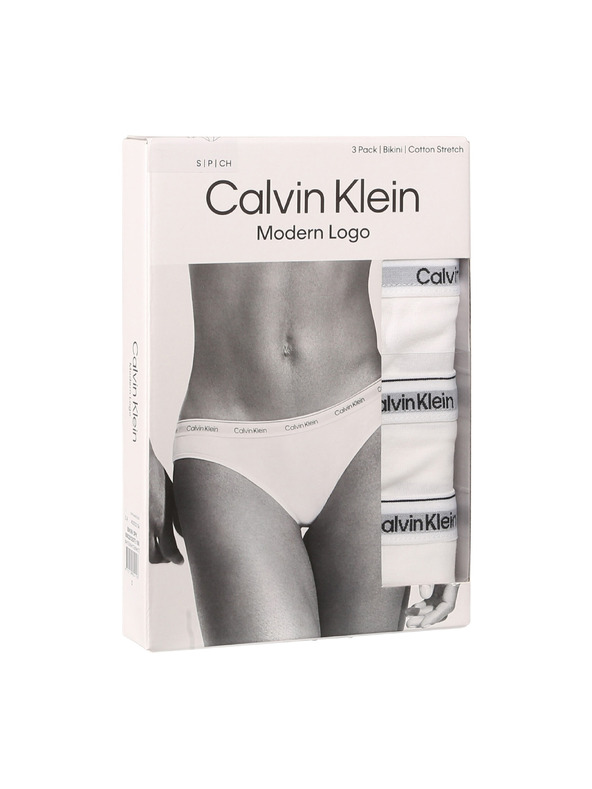 Calvin Klein Sada tří - dámské kalhotky Calvin Klein bílé