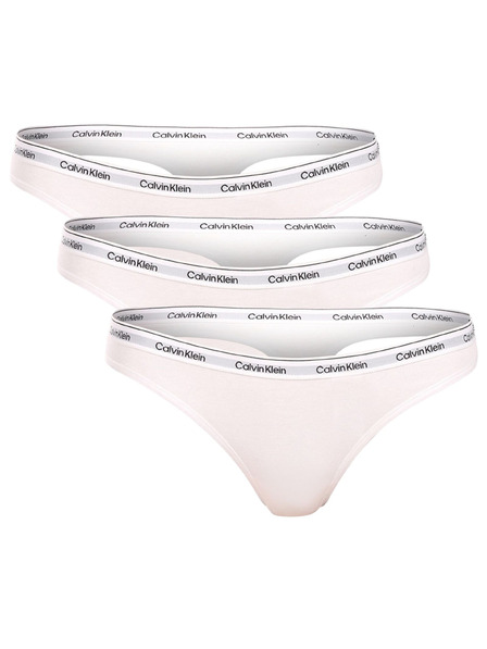 Calvin Klein Sada tří - dámská tanga Calvin Klein bílá
