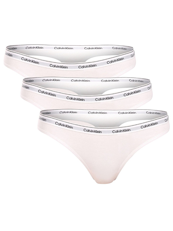 Calvin Klein Sada tří - dámská tanga Calvin Klein bílá
