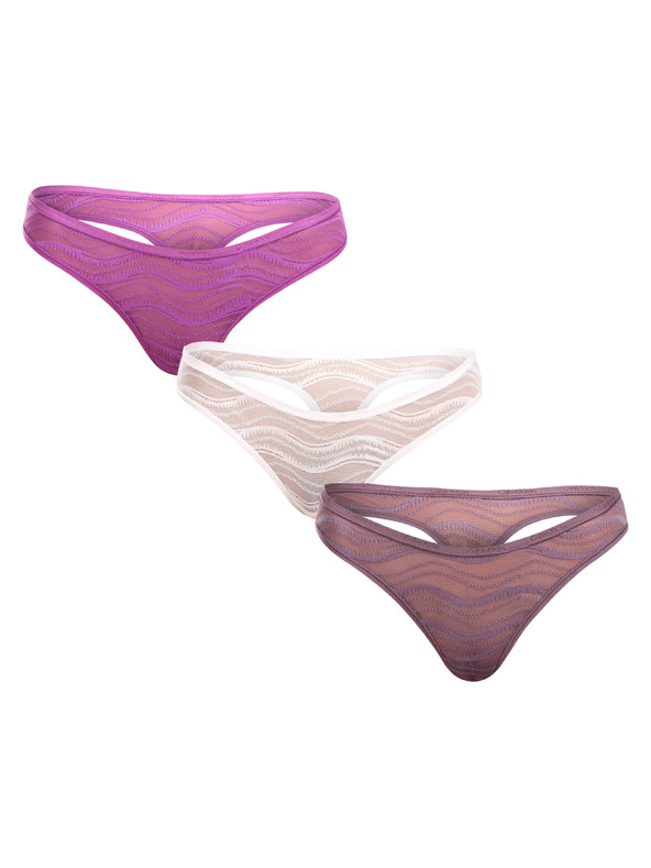 Calvin Klein Sada tří - dámská tanga Calvin Klein vícebarevná