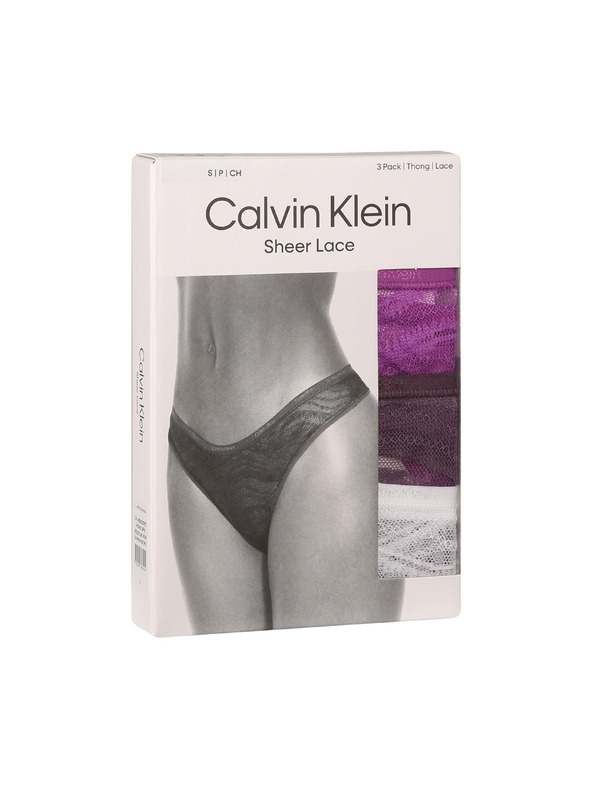 Calvin Klein Sada tří - dámská tanga Calvin Klein vícebarevná