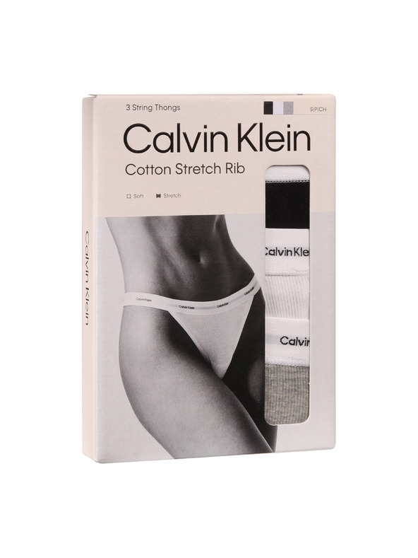 Calvin Klein Sada tří - dámská tanga Calvin Klein vícebarevná
