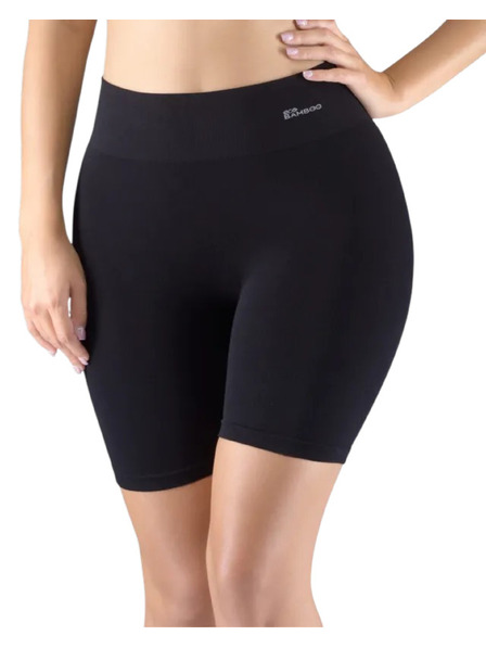 Gina Dámské boxerky Gina bezešvé bambusové černé