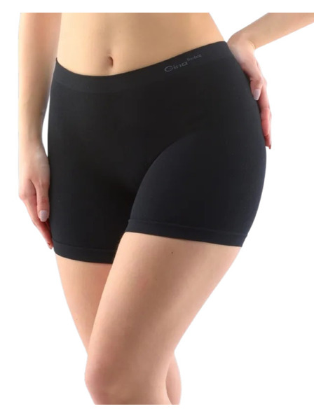 Gina Dámské boxerky Gina bezešvé bambusové černé