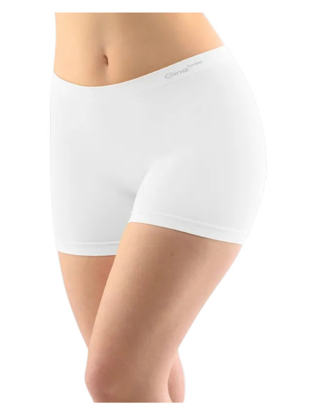 Gina Dámské boxerky Gina bezešvé bambusové bílé