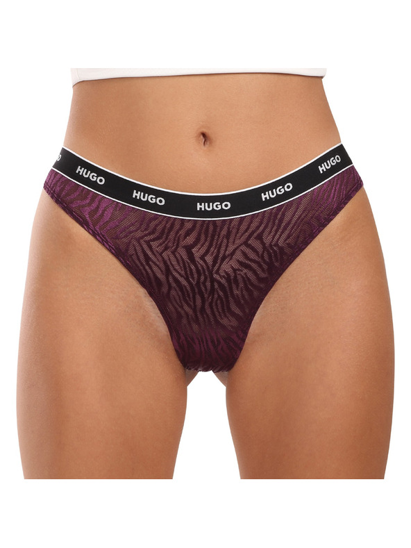 HUGO Sada tří - dámská tanga HUGO vícebarevná