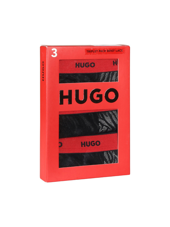 HUGO Sada tří - dámské kalhotky HUGO vícebarevné