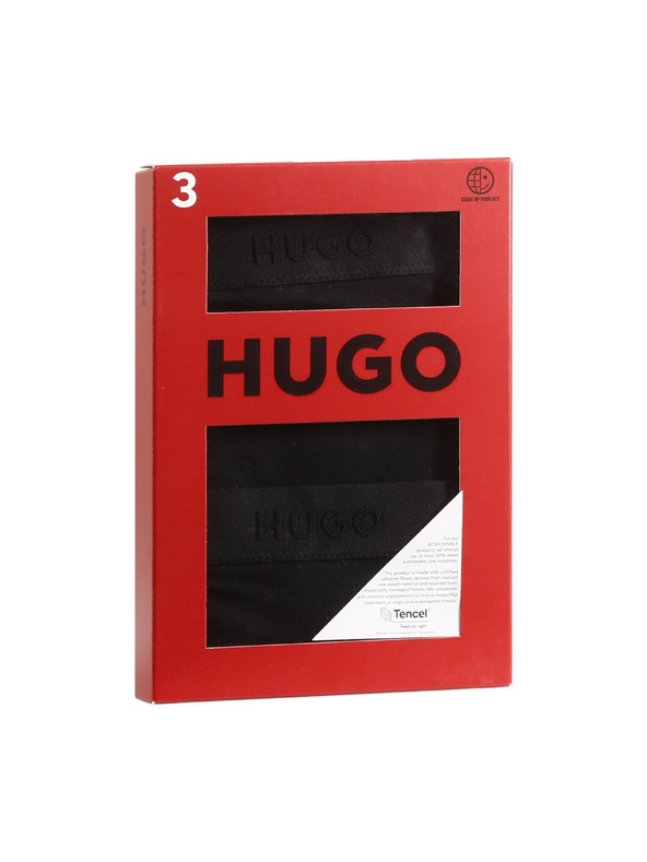 HUGO Sada tří - dámská tanga HUGO černá