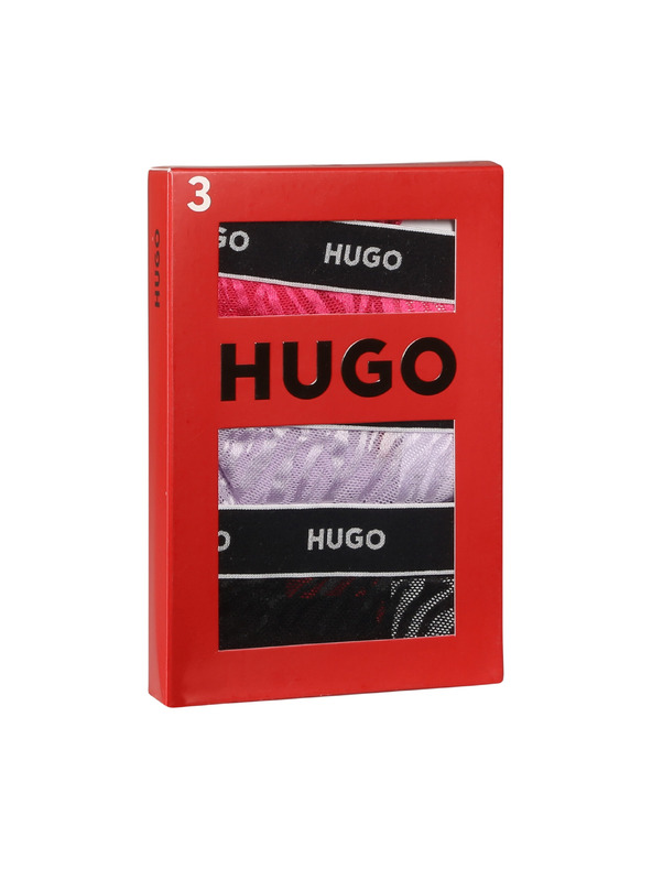 HUGO Sada tří - dámské kalhotky HUGO vícebarevné