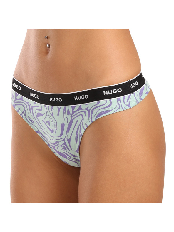 HUGO Sada tří - dámská tanga HUGO vícebarevná