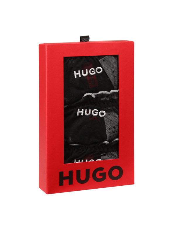 HUGO Sada tří - dámská tanga HUGO černá