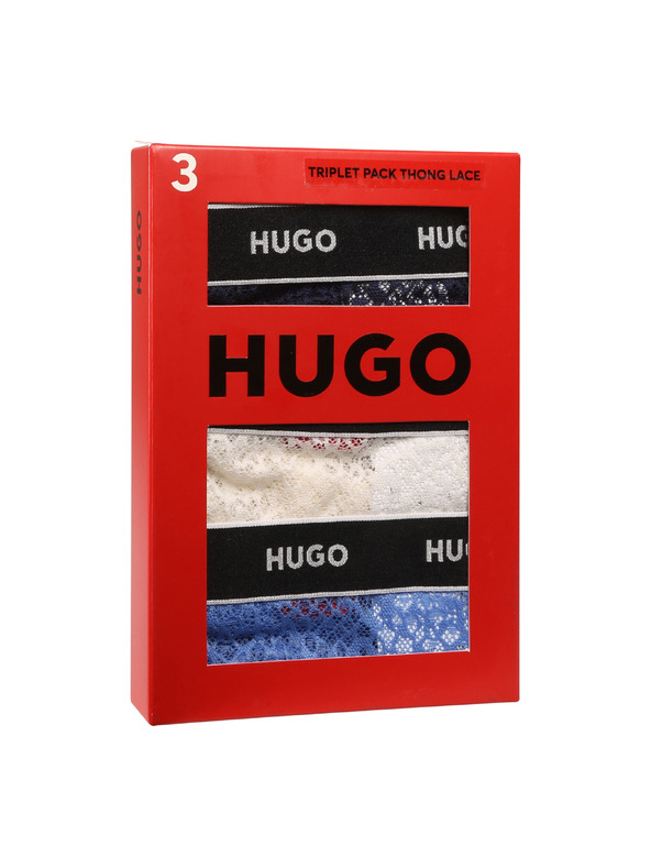 HUGO Sada tří - dámská tanga HUGO vícebarevná