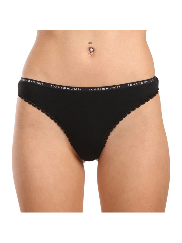 Tommy Hilfiger Sada tří - dámská tanga Tommy Hilfiger černá