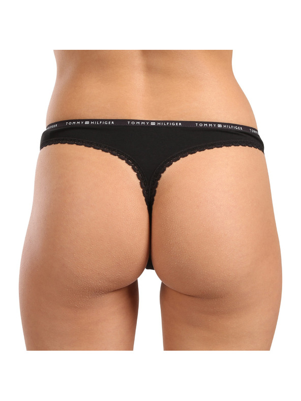 Tommy Hilfiger Sada tří - dámská tanga Tommy Hilfiger černá
