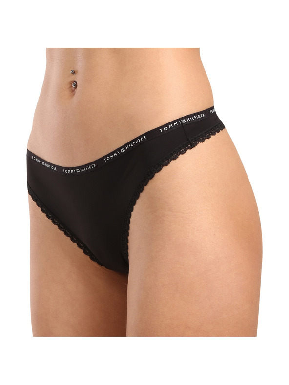Tommy Hilfiger Sada tří - dámská tanga Tommy Hilfiger černá
