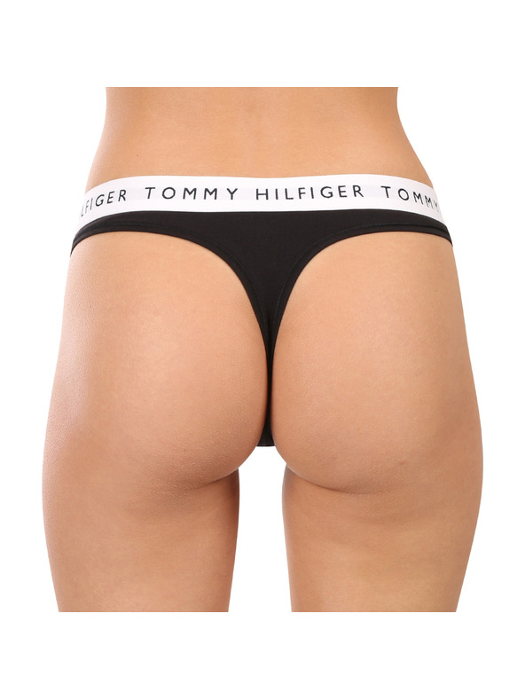 Tommy Hilfiger Dámská tanga Tommy Hilfiger černá