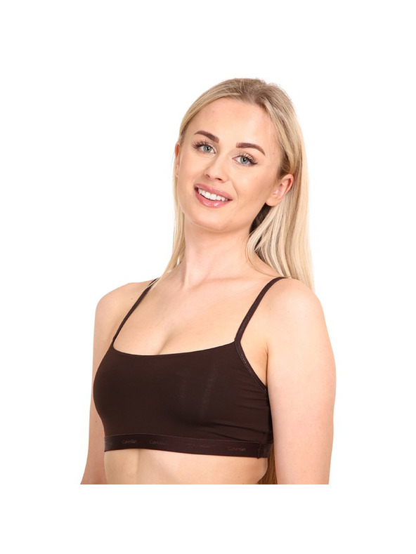 Calvin Klein Dámská podprsenka Calvin Klein tmavě hnědá