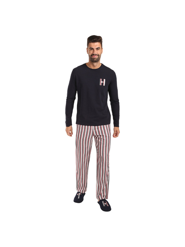 Tommy Hilfiger Pánské pyžamo Tommy Hilfiger s papučemi  vícebarevné v dárkovém balení
