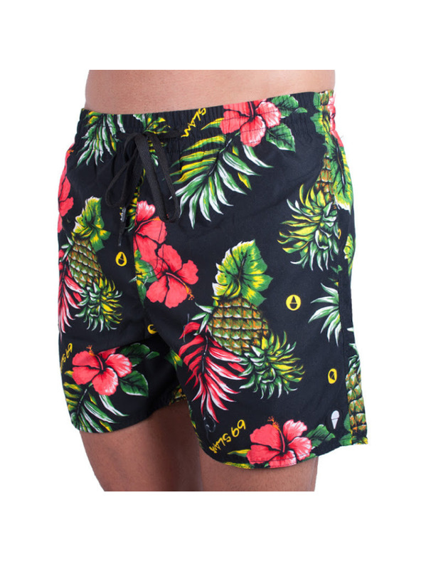 69slam Pánské plavky 69SLAM boardshort leilani black