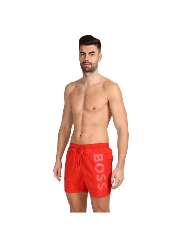 BOSS Pánské plavky BOSS červené