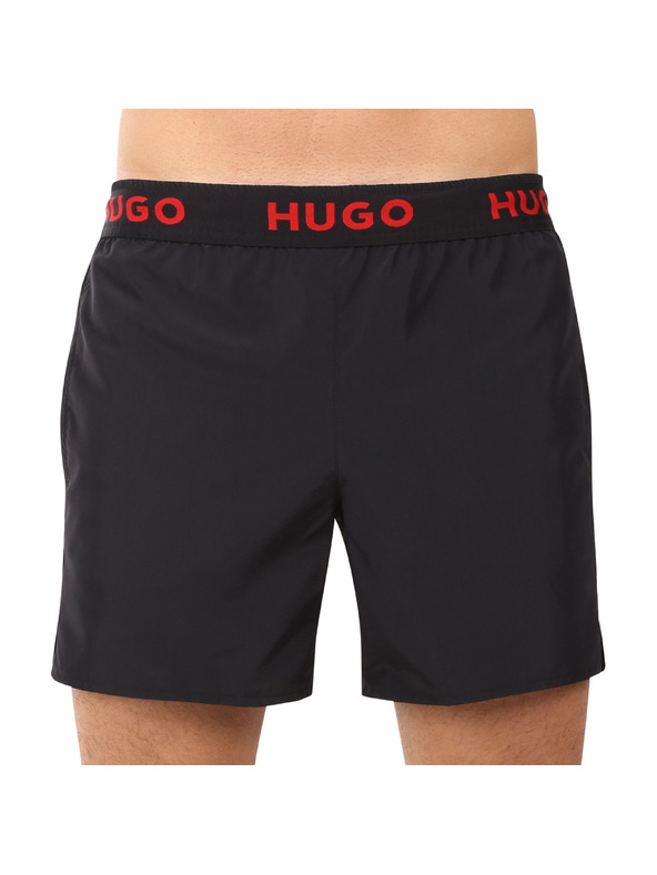 HUGO Pánské plavky HUGO černé