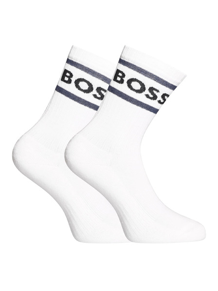 BOSS Sada tří - ponožky BOSS vysoké bílé