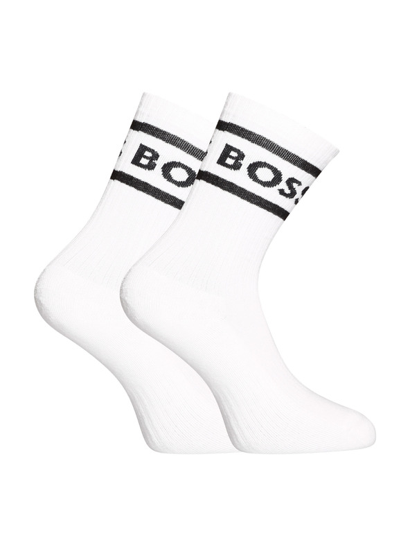 BOSS Sada tří - ponožky BOSS vysoké bílé