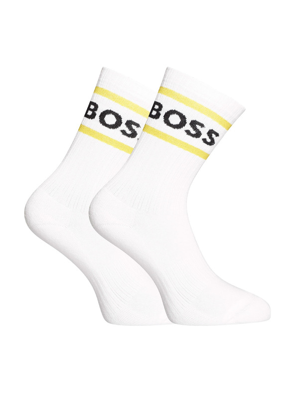 BOSS Sada tří - ponožky BOSS vysoké bílé