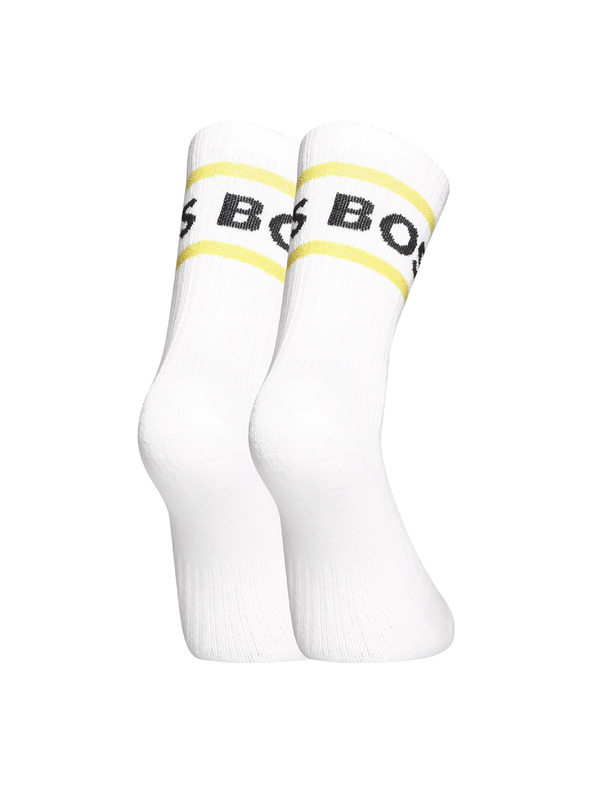 BOSS Sada tří - ponožky BOSS vysoké bílé