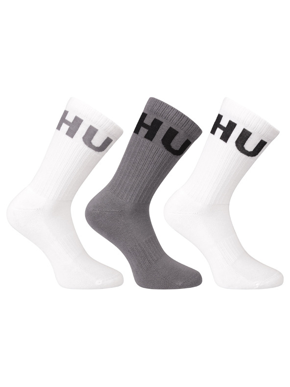 HUGO Sada tří - ponožky HUGO vysoké vícebarevné