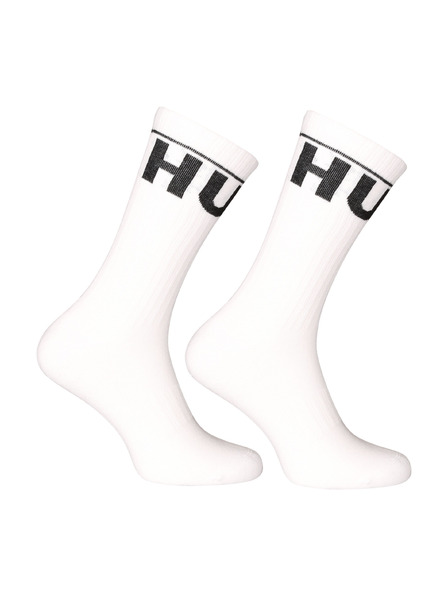 HUGO Sada dvou - ponožky Hugo vysoké bílé