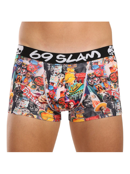 69slam Pánské boxerky 69SLAM Hip MEXICOLLAGE MASON