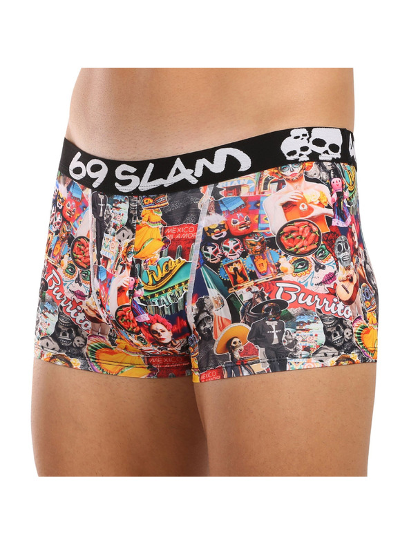 69slam Pánské boxerky 69SLAM Hip MEXICOLLAGE MASON
