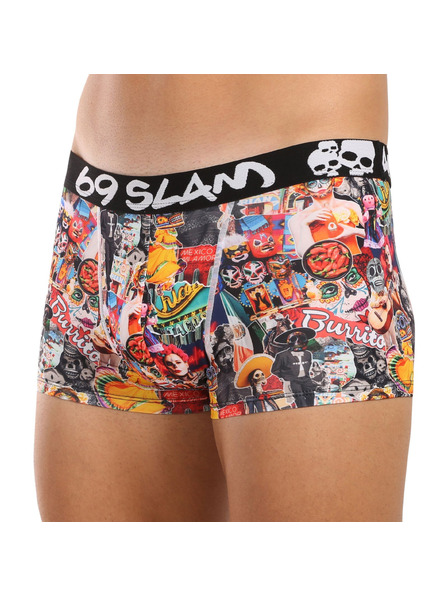 69slam Pánské boxerky 69SLAM Hip MEXICOLLAGE MASON